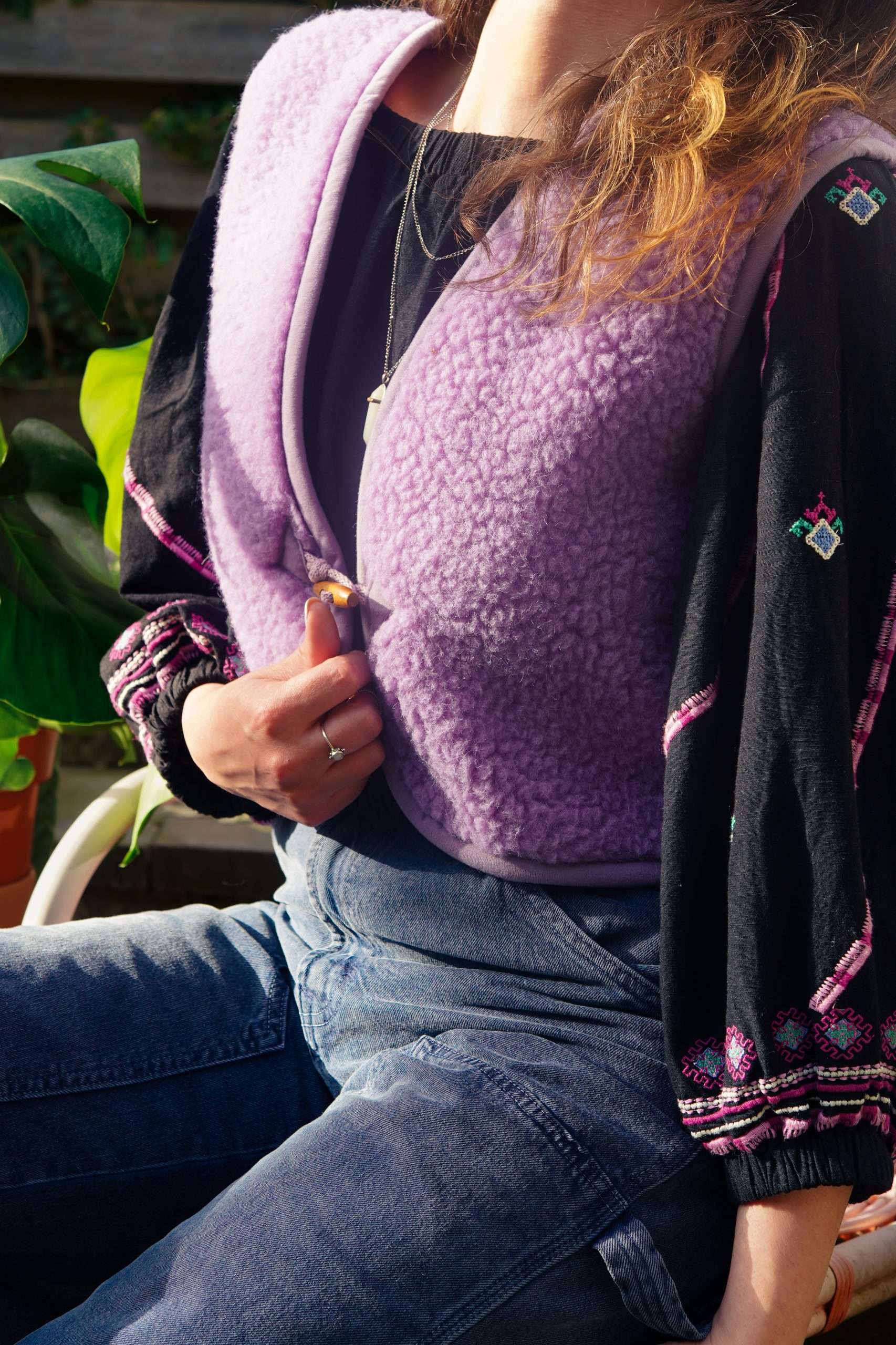 Woll-Bodywarmer - Lila Shorty