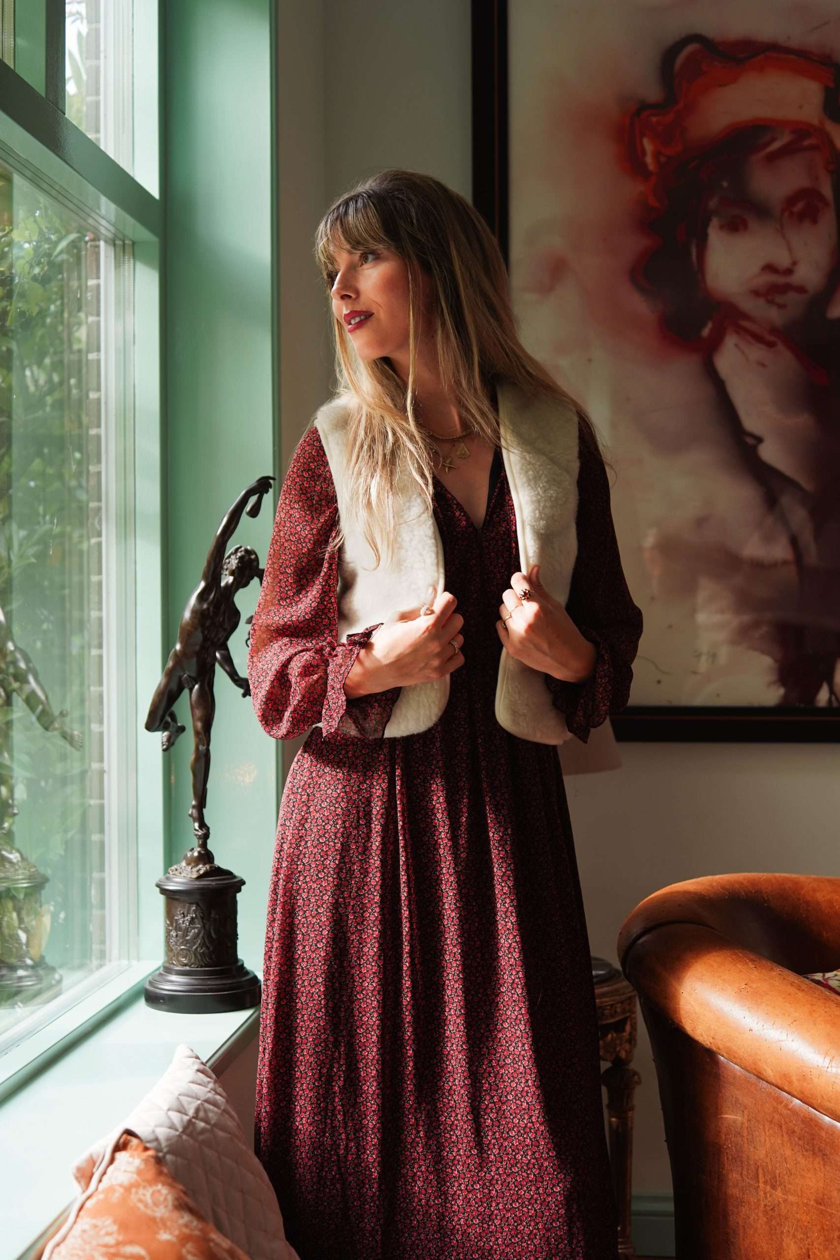 Wollen Bodywarmer - Flache Weiße Bubble Shorty