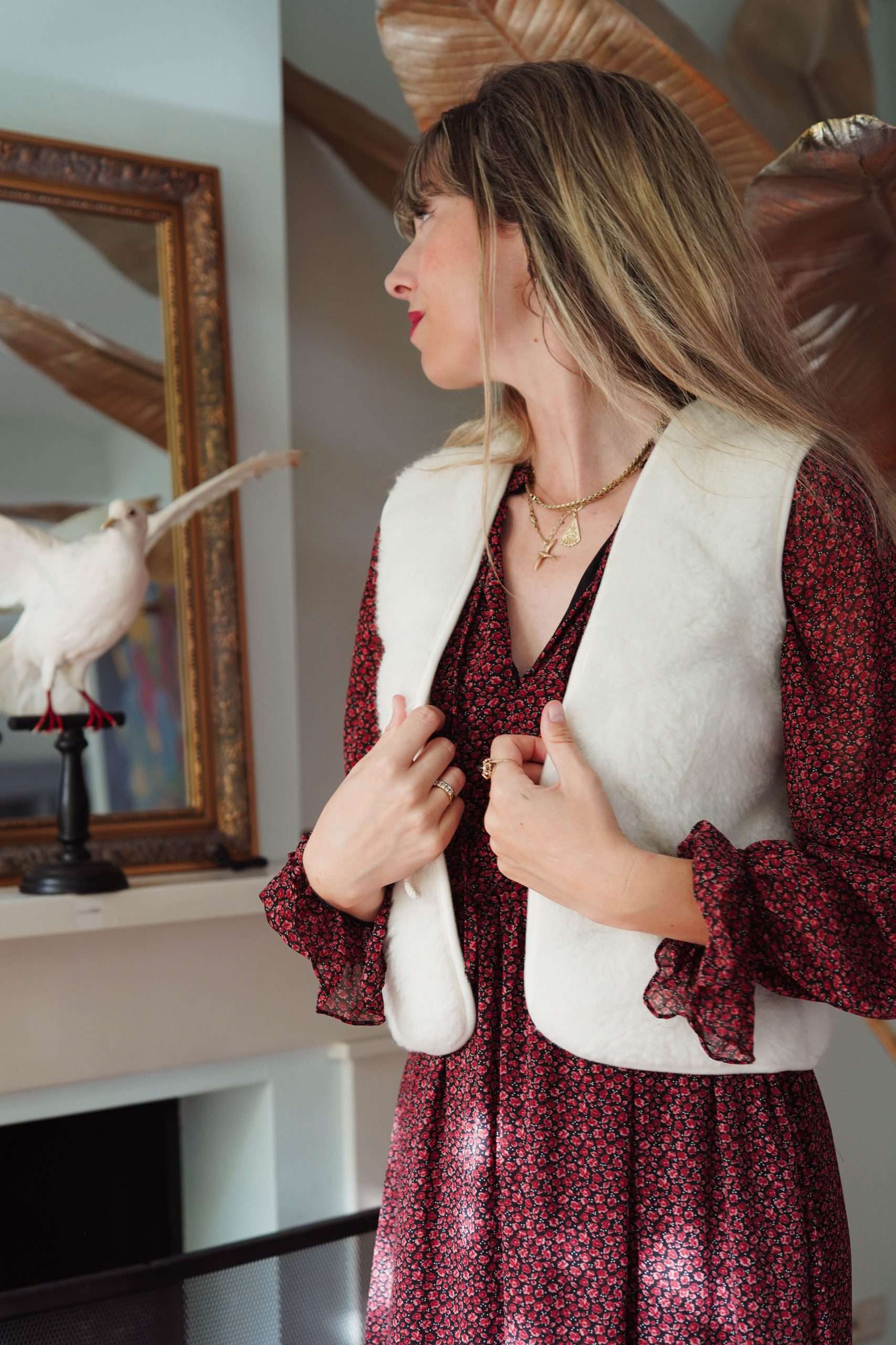 Wollen Bodywarmer - Flache Weiße Bubble Shorty