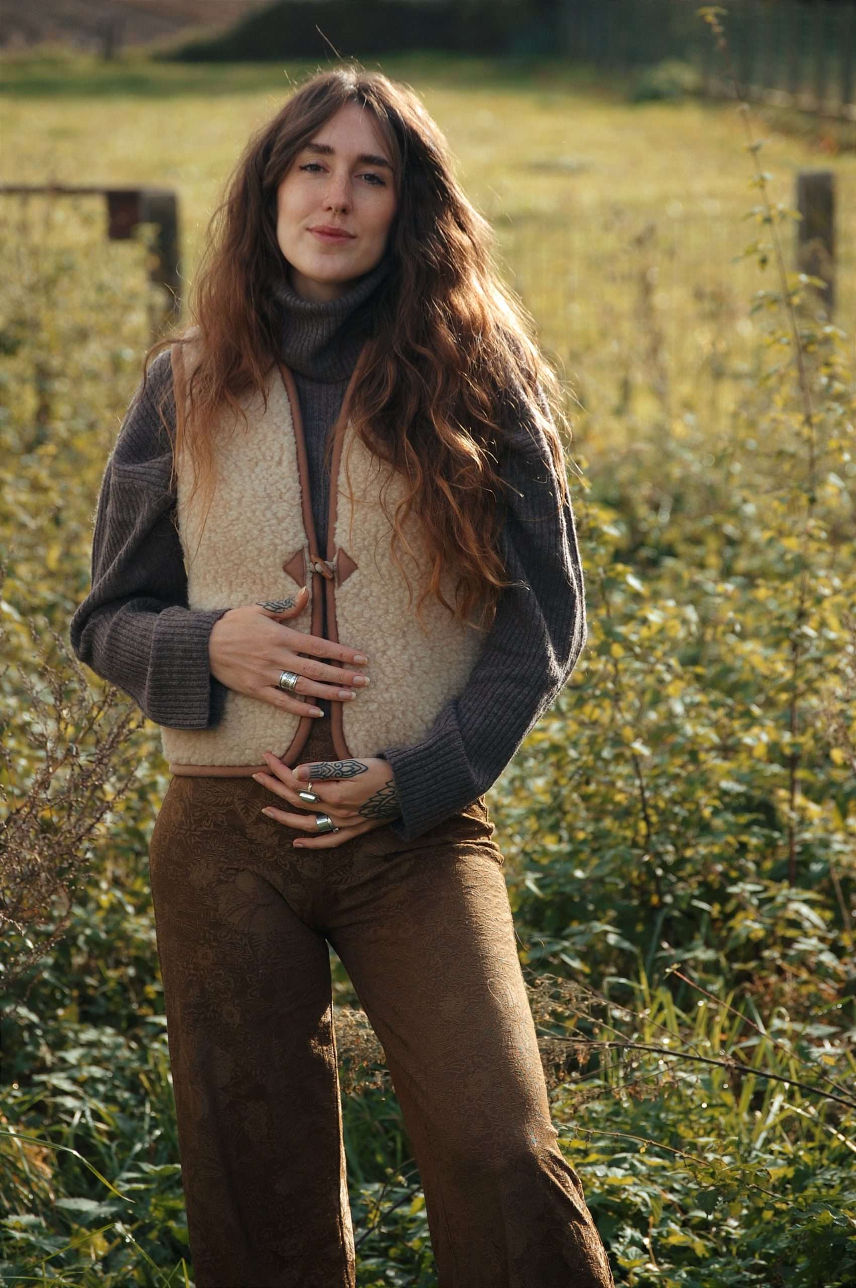 Wollen Bodywarmer - Macchiato Shorty