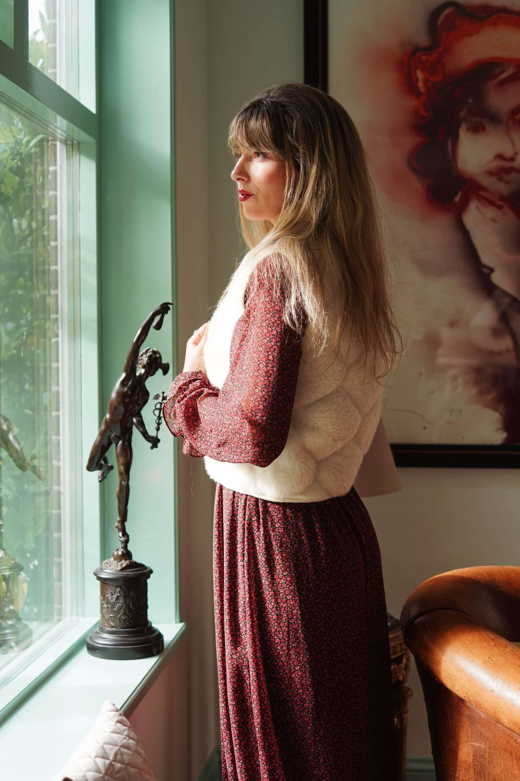 Wollen Bodywarmer - Flache Weiße Bubble Shorty