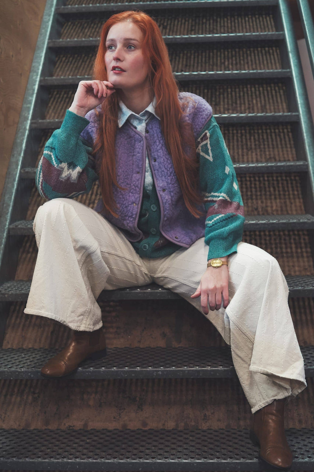 Wollen Bodywarmer - Nova Lila