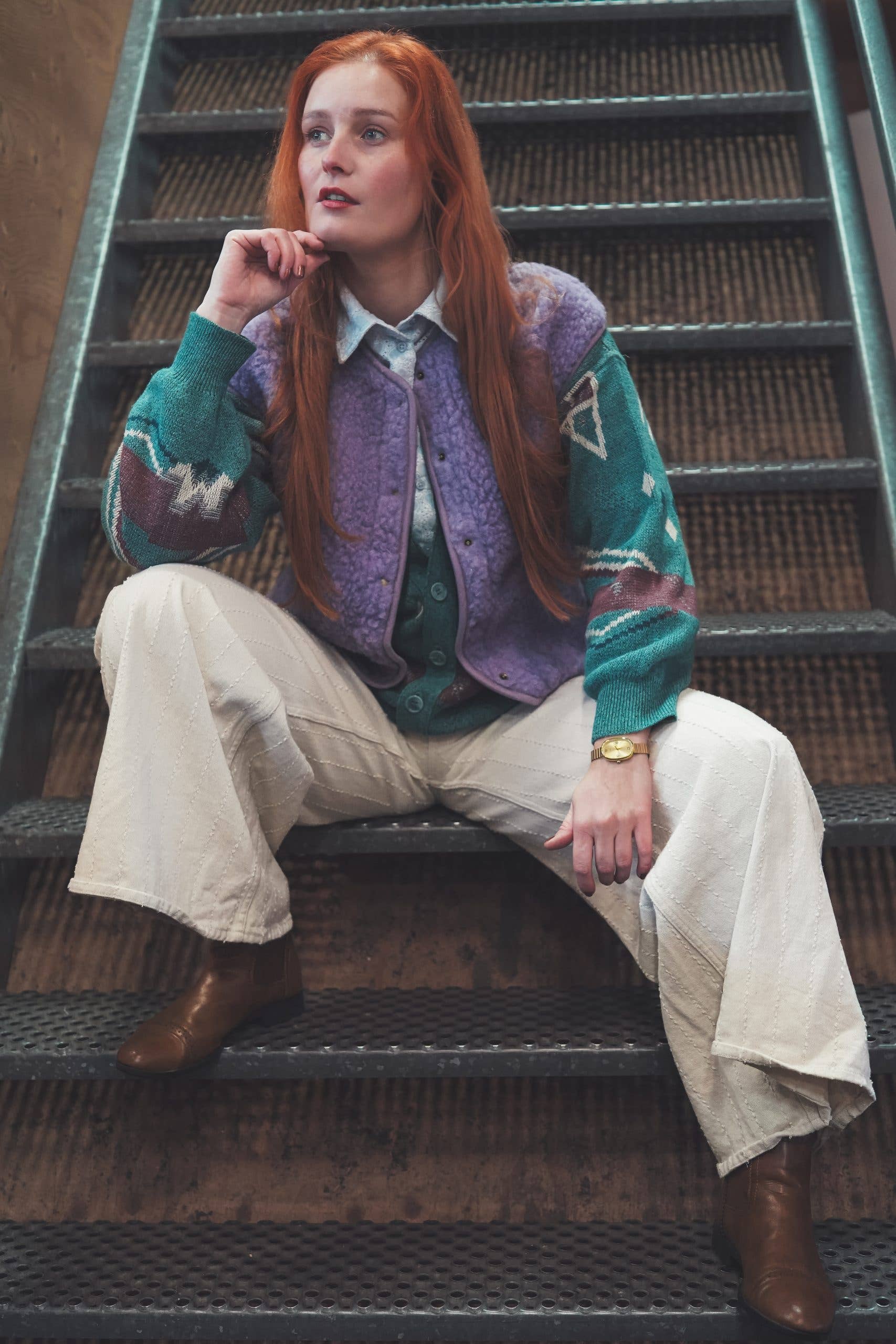 Wollen Bodywarmer - Nova Lila