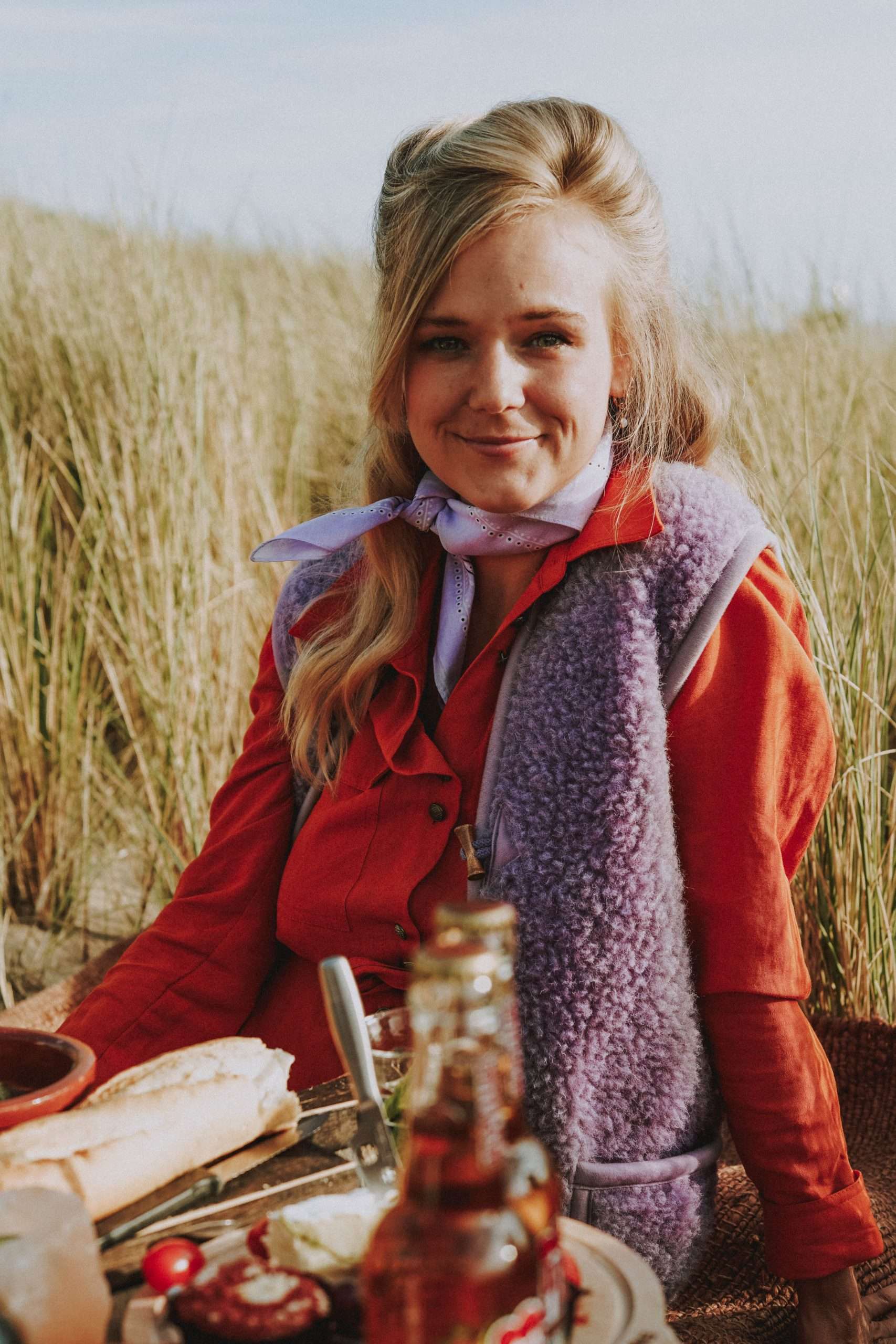 Wollen Bodywarmer - Lila