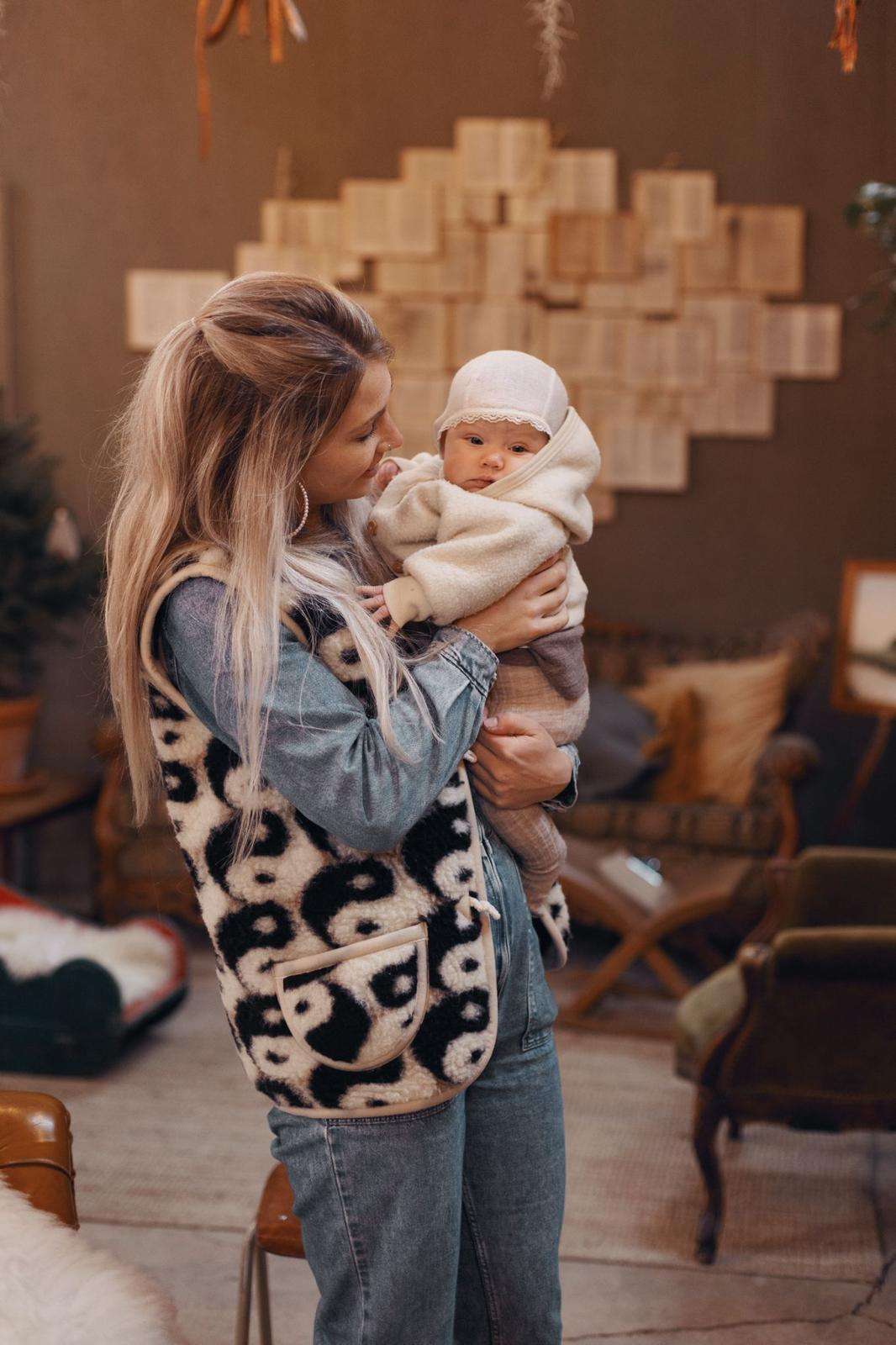 Wollweste Yin Yang für Erwachsene – handgefertigt aus 100 % Merinowolle