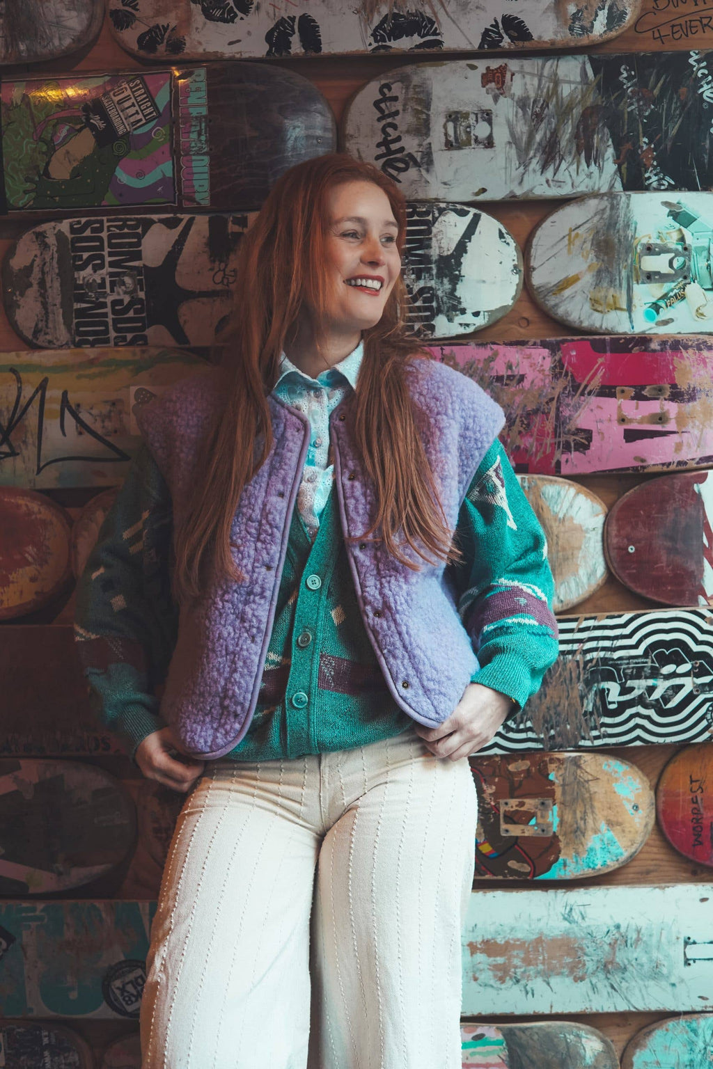 Wollen Bodywarmer - Nova Lila