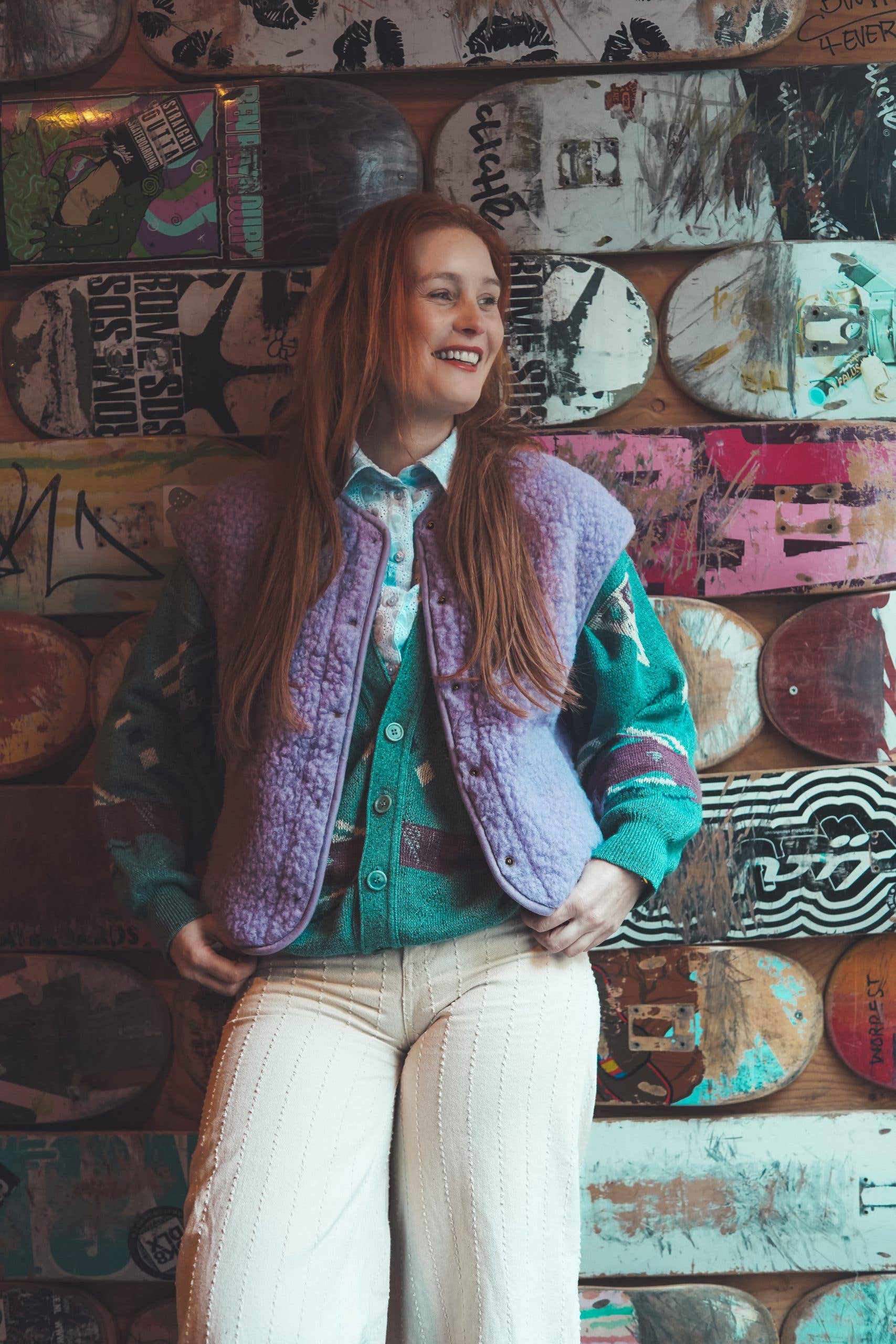 Wollen Bodywarmer - Nova Lila