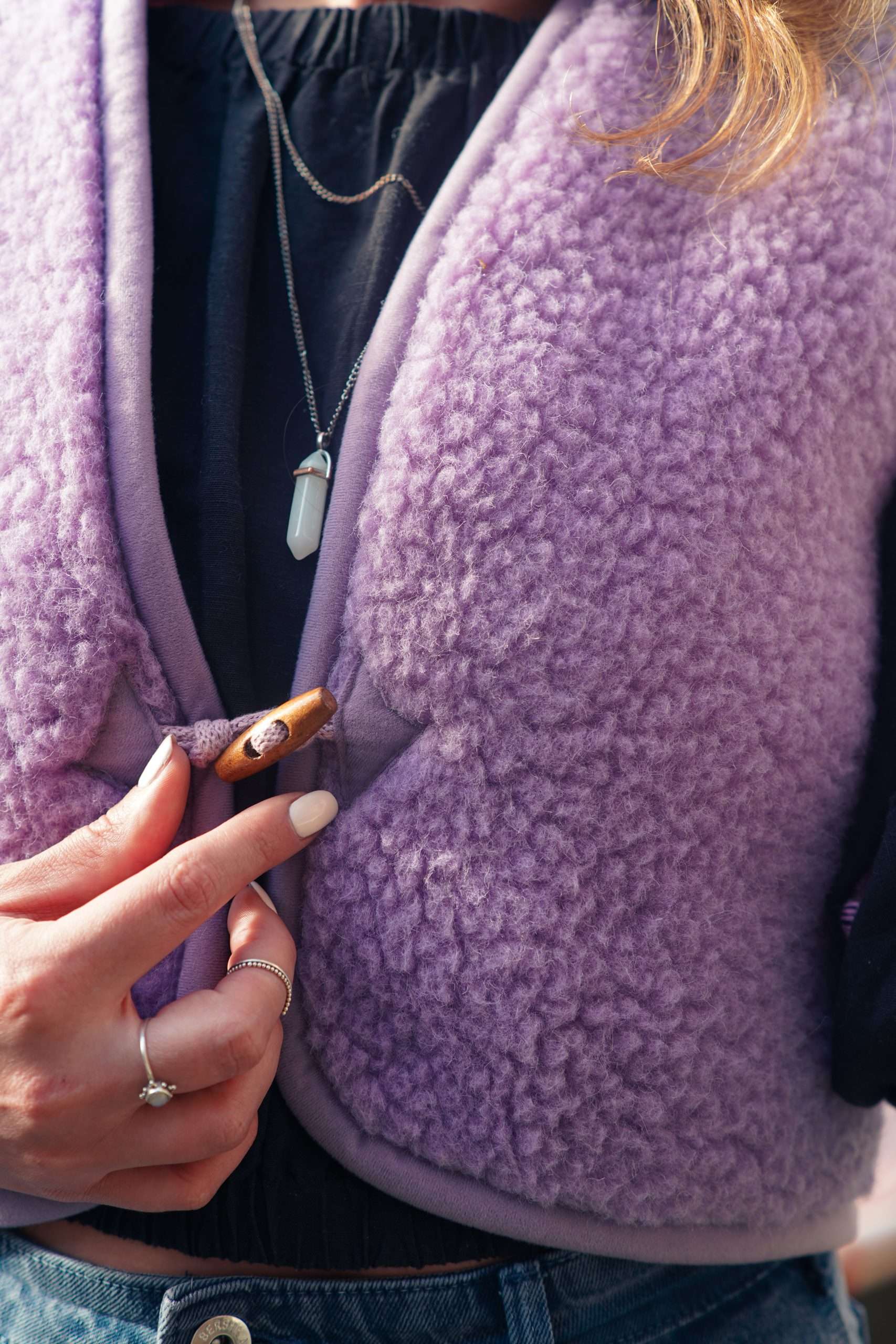 Woll-Bodywarmer - Lila Shorty