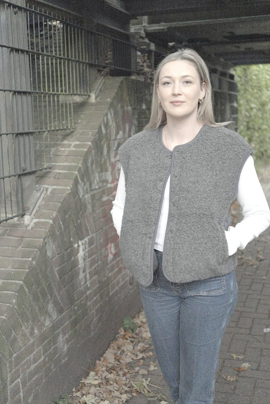 Wollen Bodywarmer - Nova Schwarzer Tee