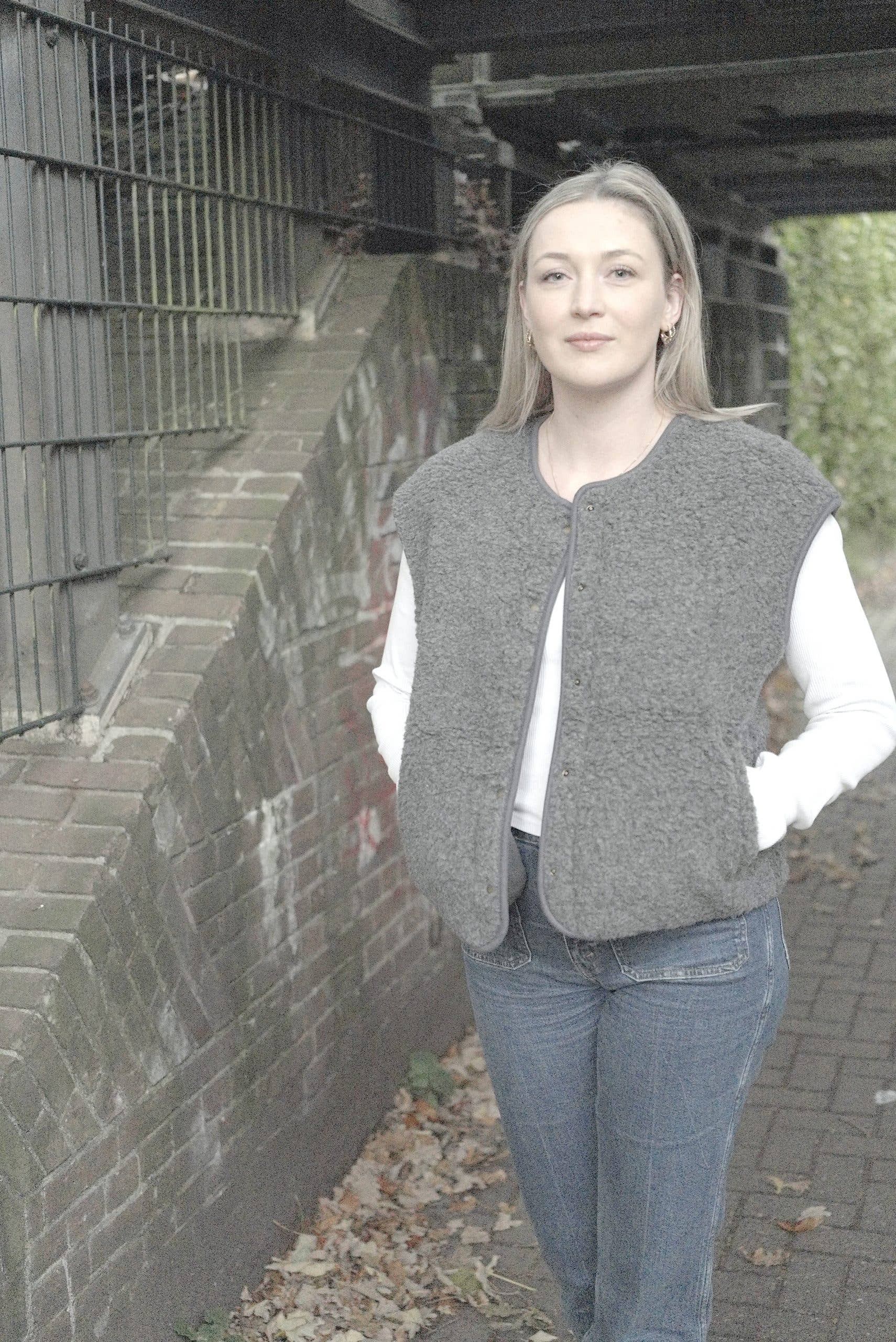 Wollen Bodywarmer - Nova Schwarzer Tee