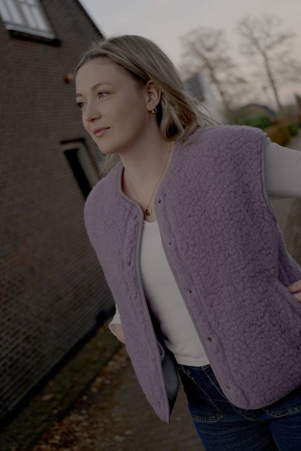 Wollen Bodywarmer - Nova Lila