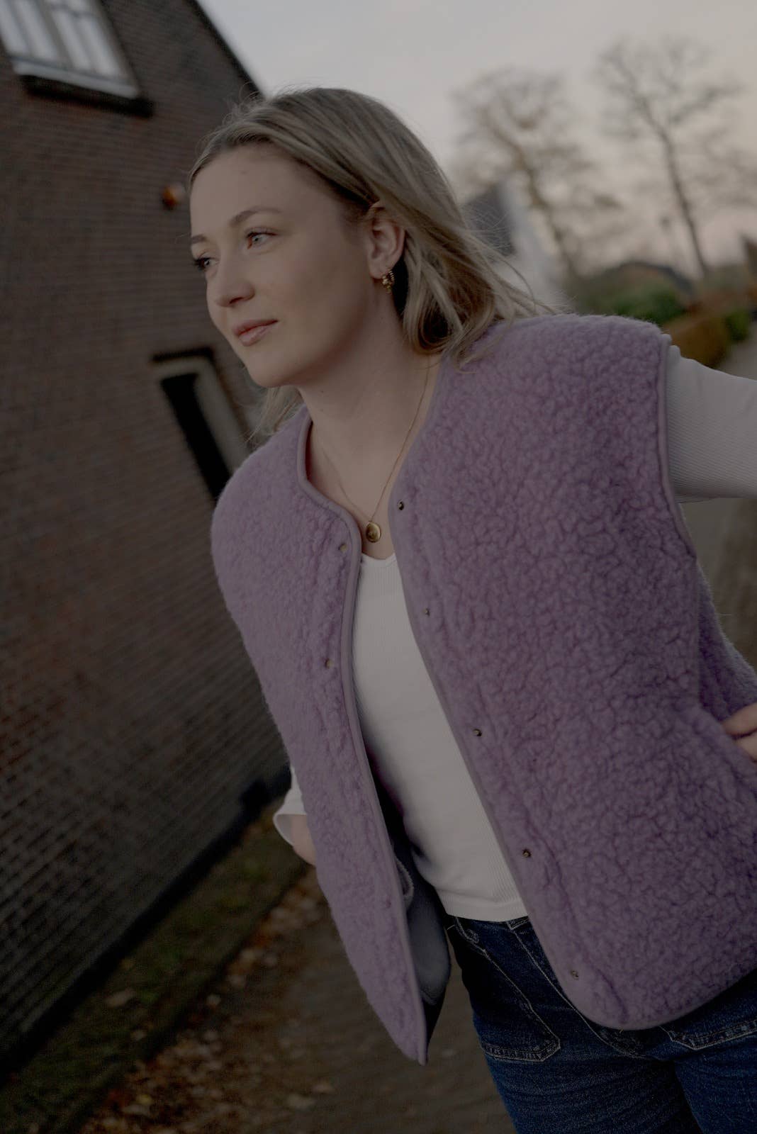 Wollen Bodywarmer - Nova Lila