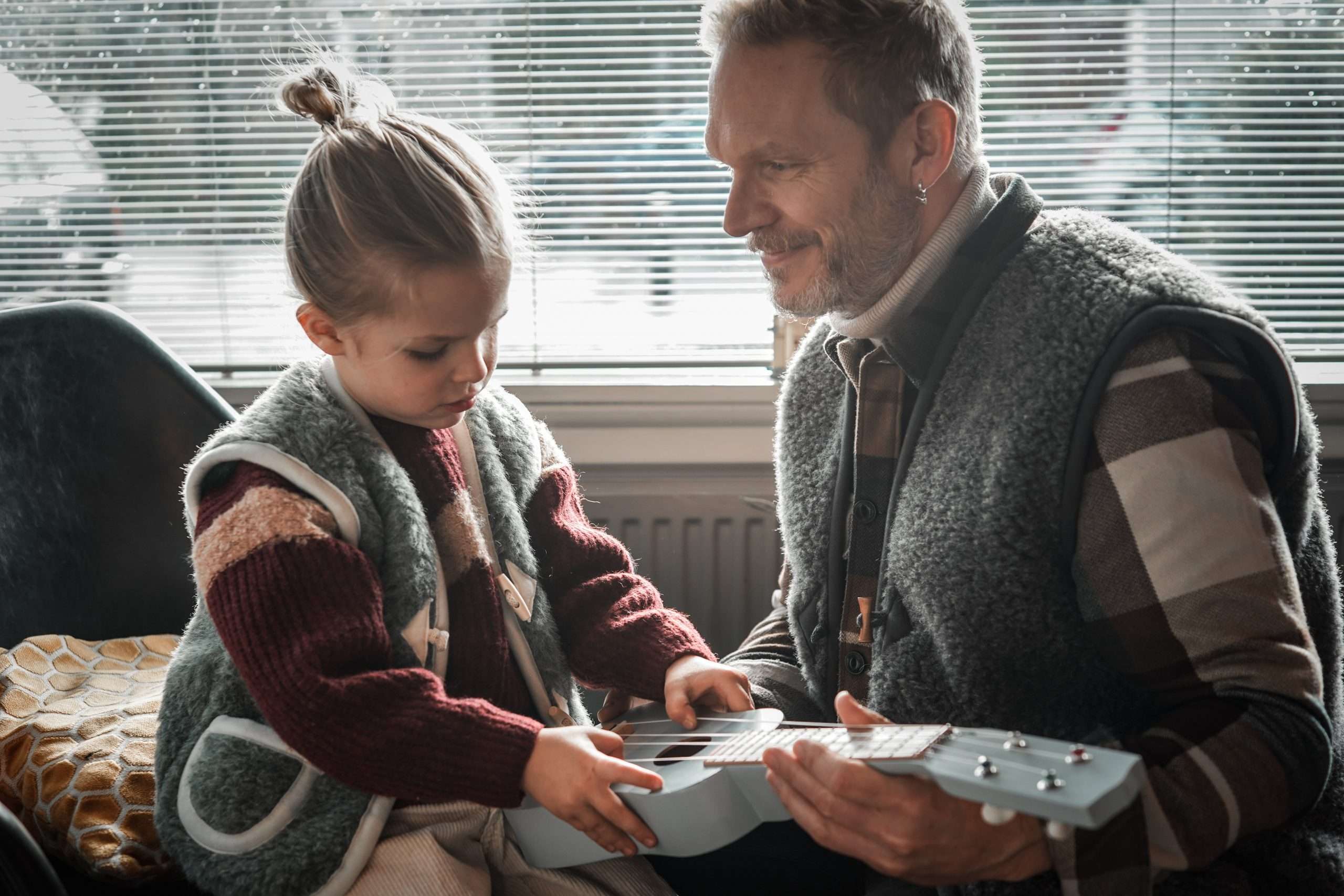 Wollen Bodywarmer - Schwarzer Tee