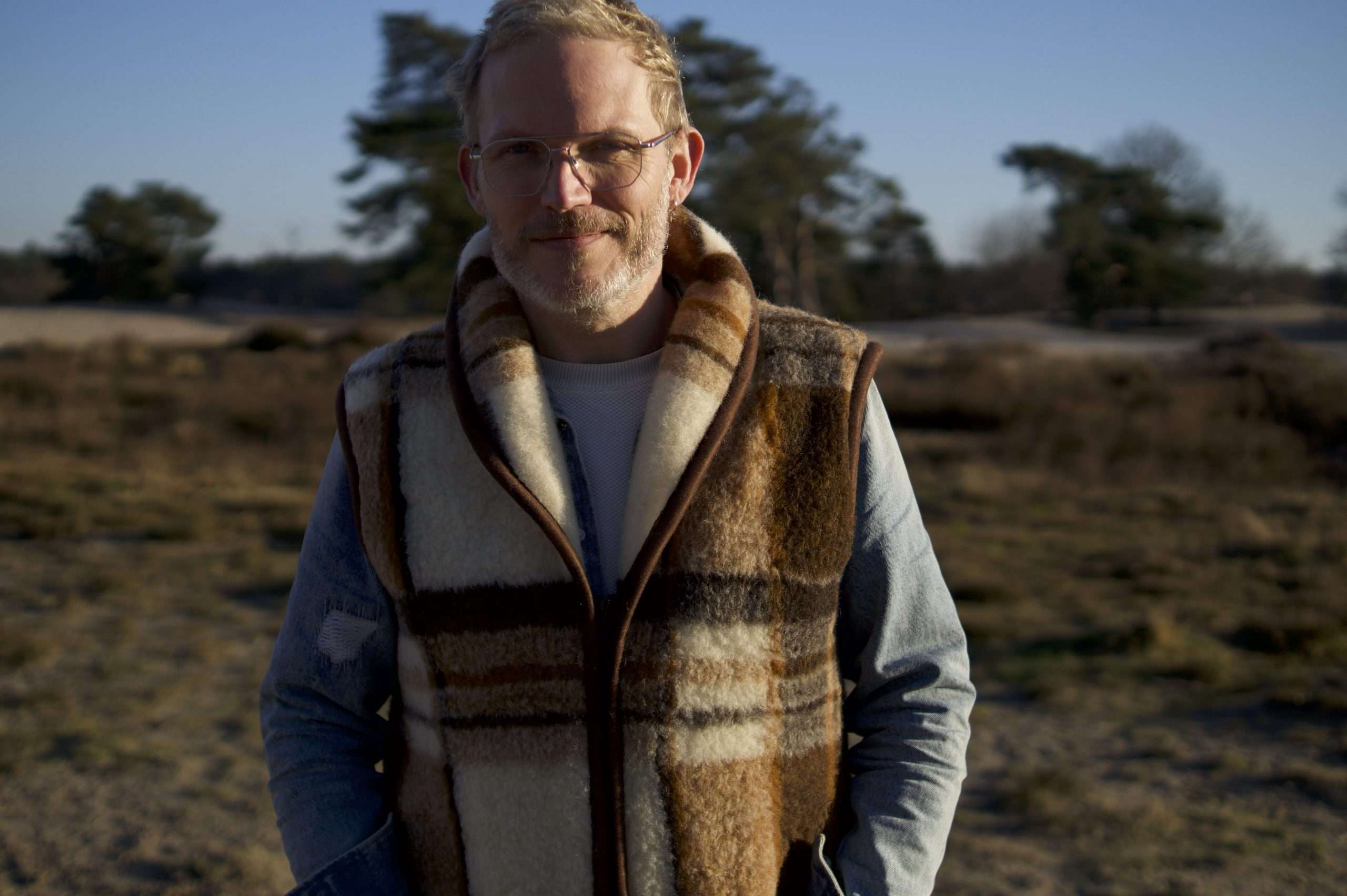 Wollen Bodywarmer - Mehrfarbig mit Reißverschluss