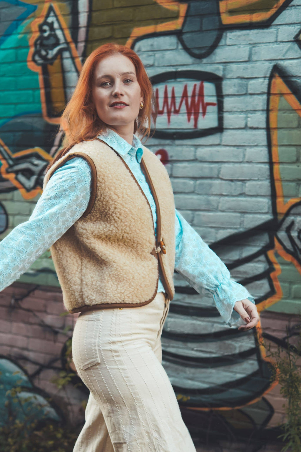 Wollen Bodywarmer - Macchiato Shorty