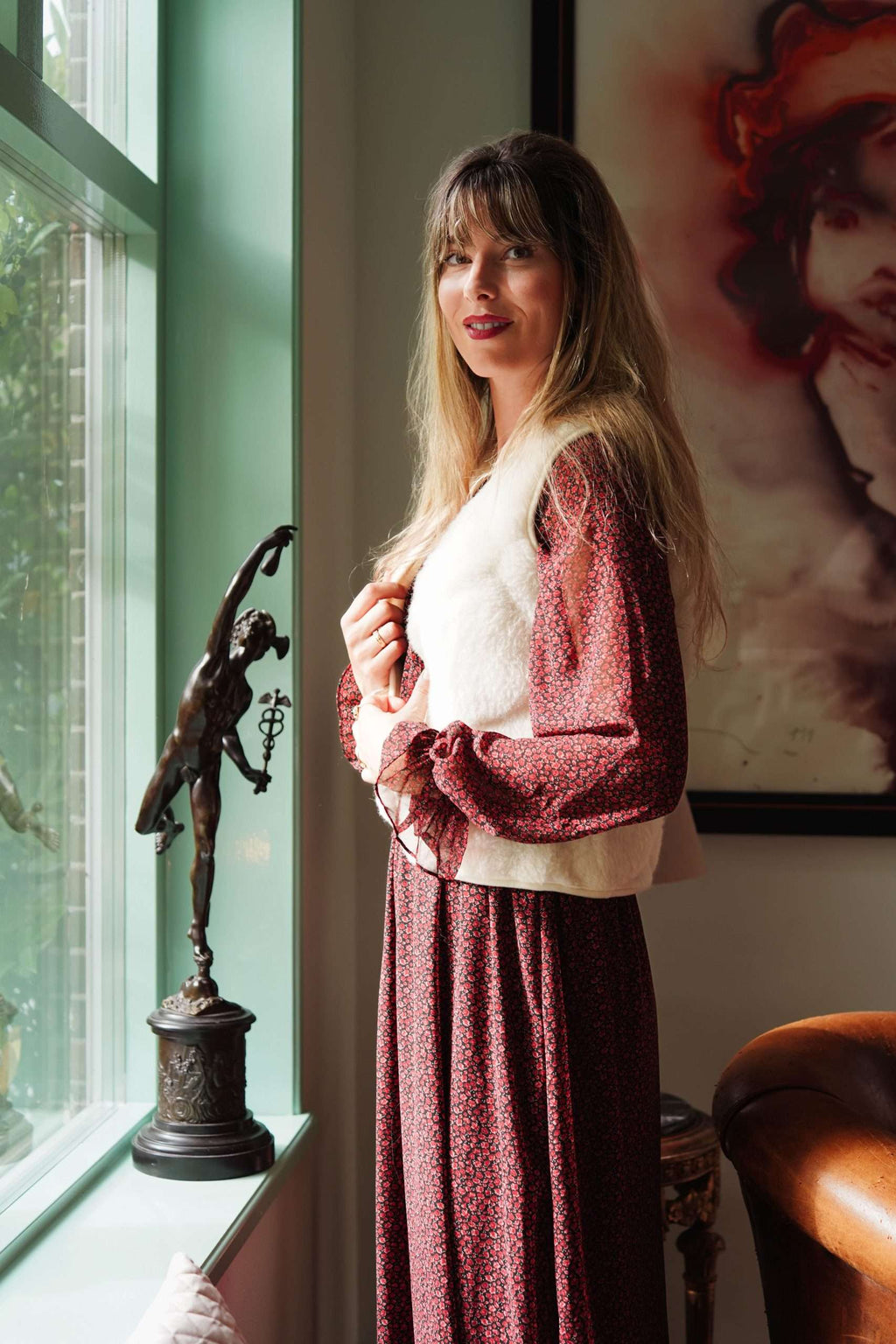 Wollen Bodywarmer - Flache Weiße Bubble Shorty