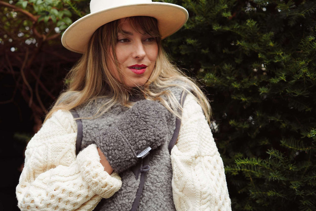 Wollen Bodywarmer - Schwarzer Tee