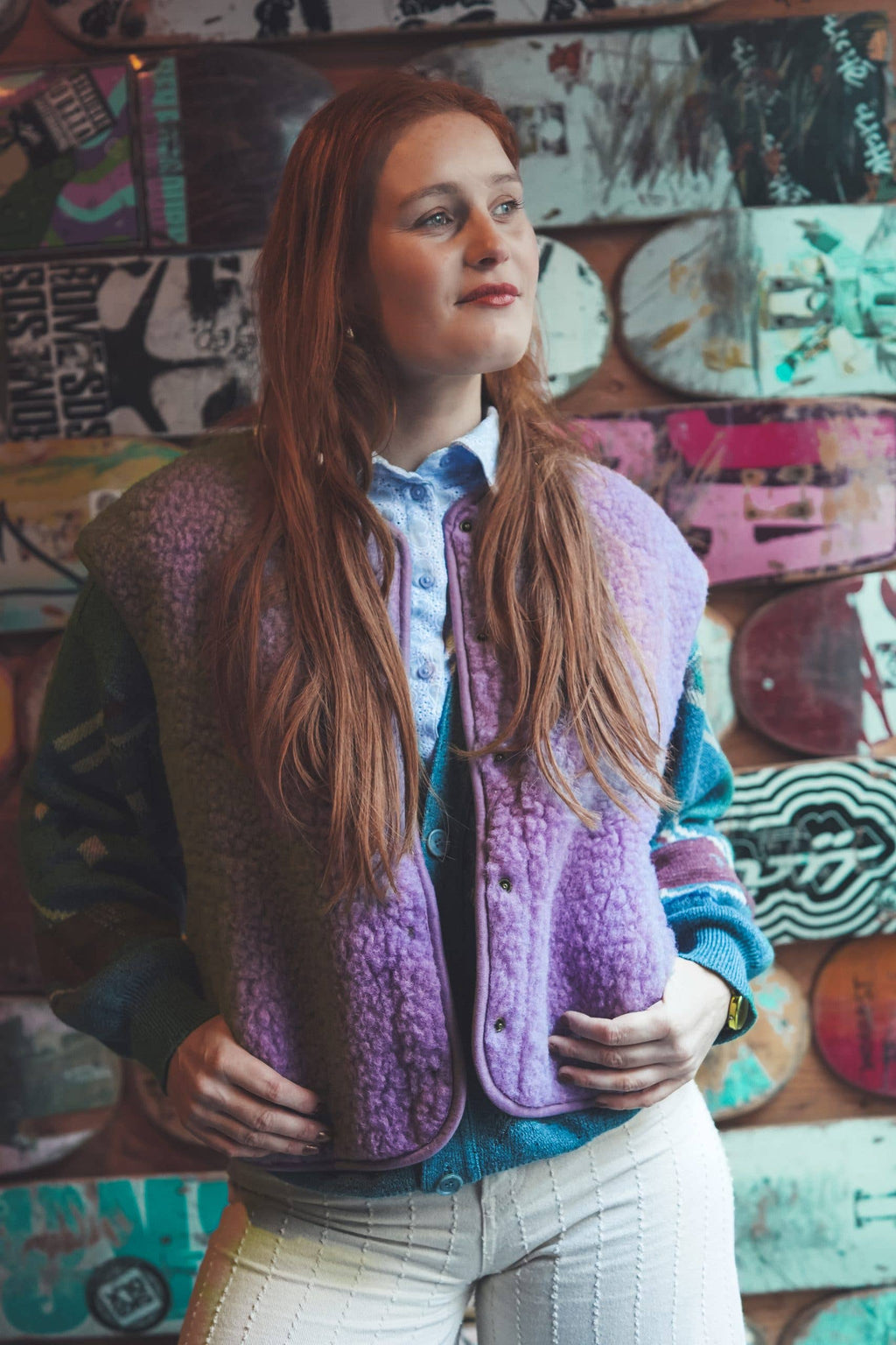 Wollen Bodywarmer - Nova Lila