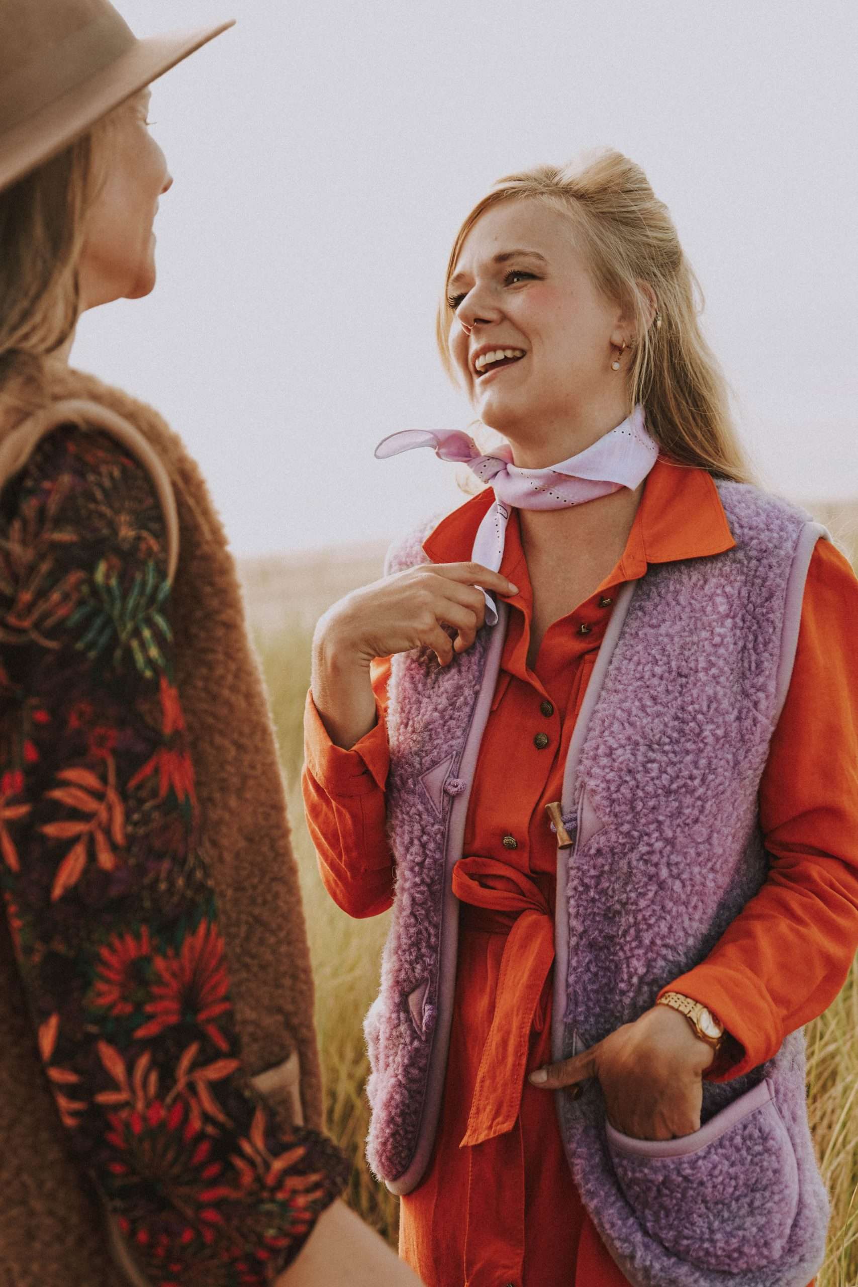 Wollen Bodywarmer - Lila